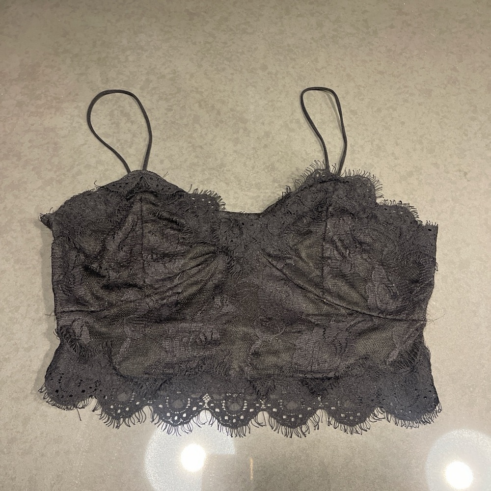 SHEIN Black Lace Tank Top